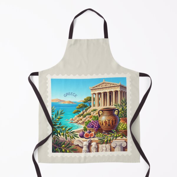 Item preview, Greece Postage Stamp Art – Greek Culture, Mediterranean Beauty & Ancient Heritage designed and sold by Timeless Decor.