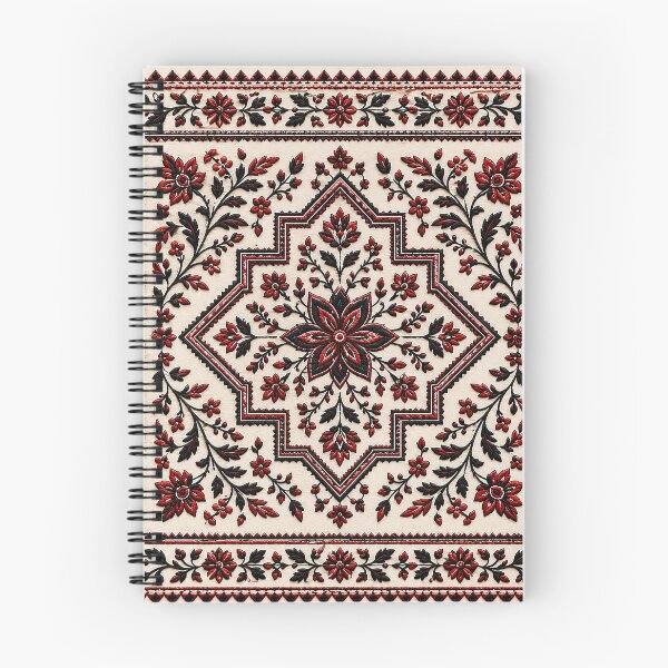 Item preview, Authentic Red and Black Tatreez Geometric Star Palestine Art designed and sold by BrainCurves.