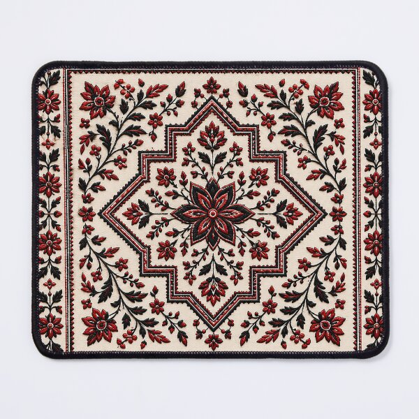 Item preview, Authentic Red and Black Tatreez Geometric Star Palestine Art designed and sold by BrainCurves.