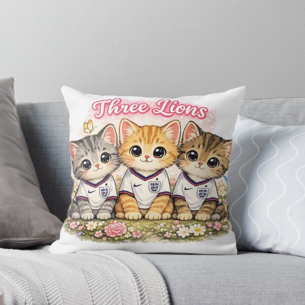 Item preview, Three Lions T-Shirt, Funny England Football cute Cat Tee, World Cup 2026 designed and sold by ToastDesign.
