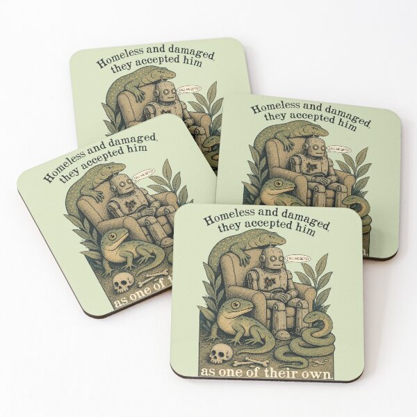 Item preview, funny damaged robot lizard king dystopian humor designed and sold by BigMRanch.