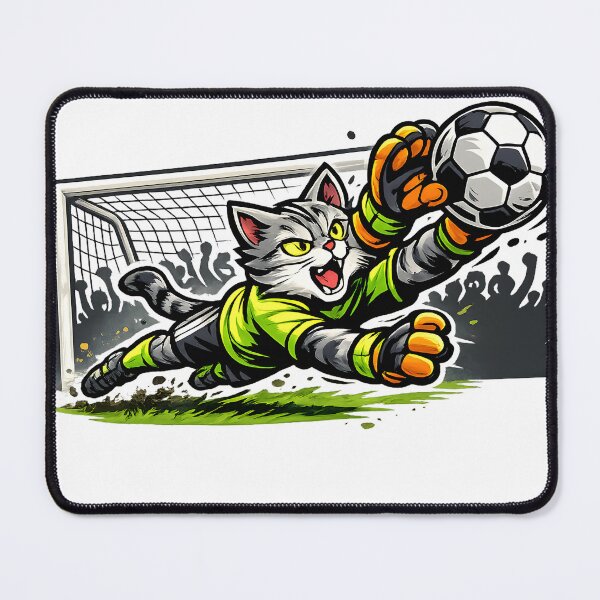 Item preview, 90 Minutes Soccer Cat Goalkeeper designed and sold by PatiImagination.