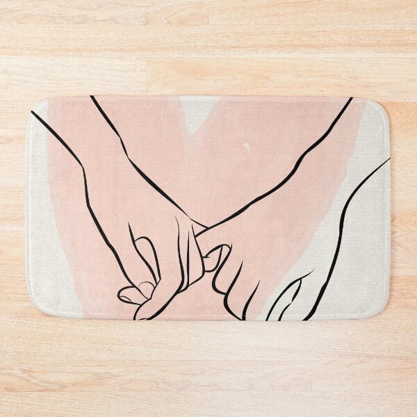 Item preview, Minimalist Pinky Promise Line Art - Boho Intertwined Hands Love Poster designed and sold by Mora  Lisa.