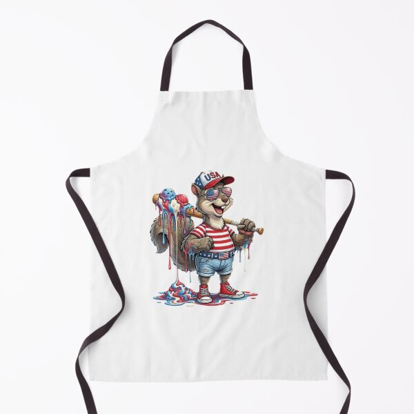 Item preview, Funny Patriotic Squirrel Ice Cream Baseball USA Flag 4th of July Mem designed and sold by bilal sibgui.