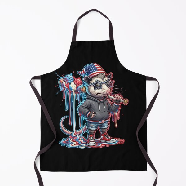 Item preview, Funny Opossum Ice Cream Baseball Meme Patriotic 4th of July USA Flag Animal designed and sold by bilal sibgui.
