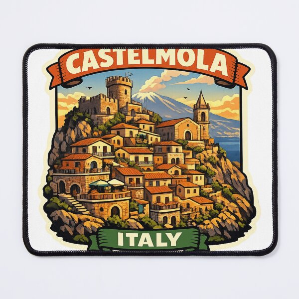 Item preview, Castelmola Sicily Village Sticker designed and sold by Imaginarium of Chaos falcon88 .
