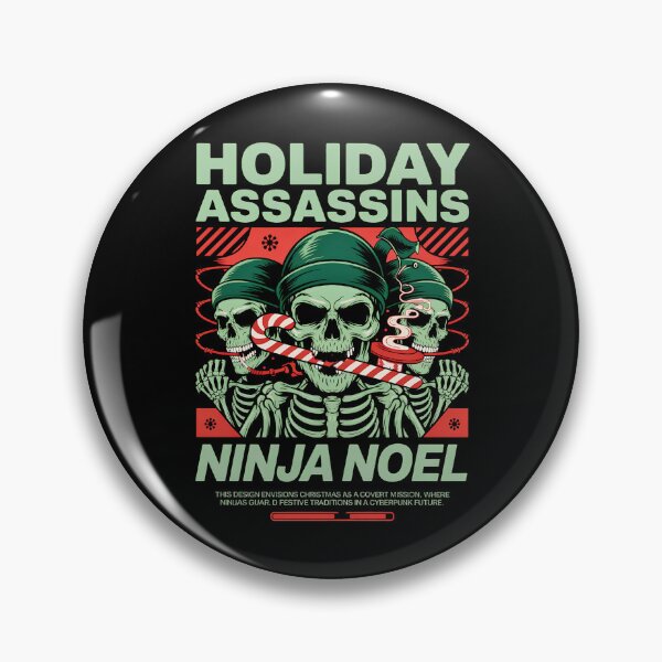 Item preview, Ninja Noel – Cyberpunk Holiday Horror Christmas Assassin Design designed and sold by Taans-Creation.