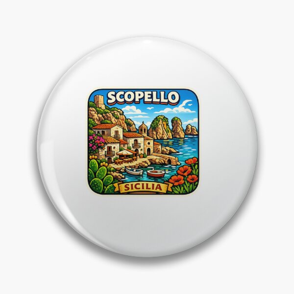 Item preview, Scopello Sicily Coastal Village Sticker Souvenir Summer Edition designed and sold by Imaginarium of Chaos falcon88 .