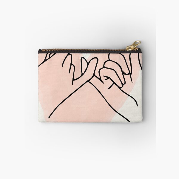 Item preview, Aesthetic Pinky Swear Line Art - Boho Couples Promise Hearts Poster designed and sold by Mora  Lisa.