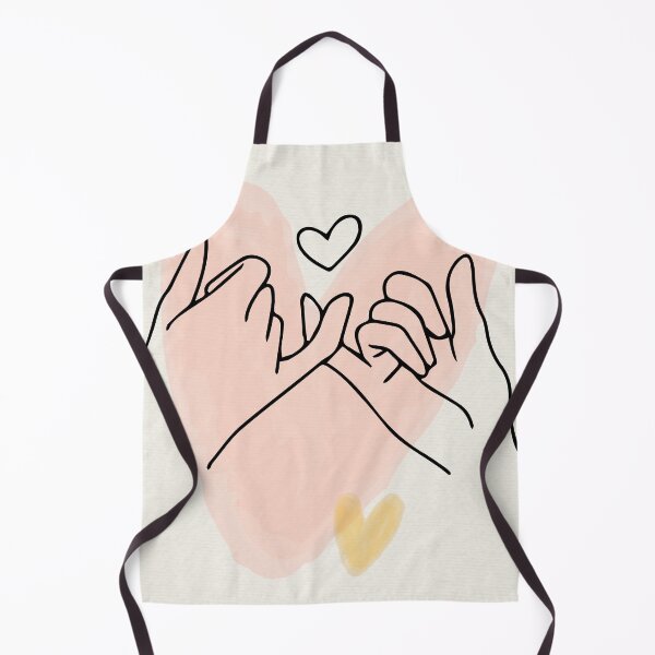 Item preview, Aesthetic Pinky Swear Line Art - Boho Couples Promise Hearts Poster designed and sold by Mora Lisa.