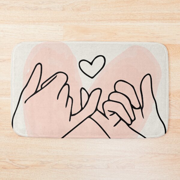 Item preview, Aesthetic Pinky Swear Line Art - Boho Couples Promise Hearts Poster designed and sold by Mora  Lisa.