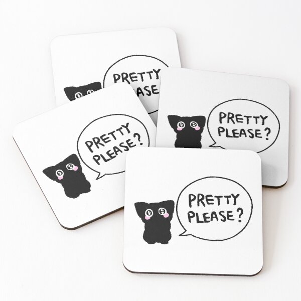 Item preview, Pretty Please Cat Sticker | Cute Begging Black Cat Illustration | Funny Cat Expression Art designed and sold by lazydayz16.
