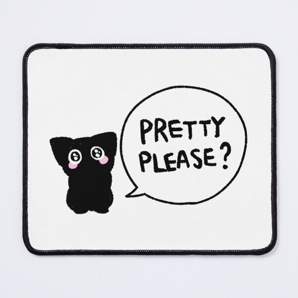Item preview, Pretty Please Cat Sticker | Cute Begging Black Cat Illustration | Funny Cat Expression Art designed and sold by lazydayz16.