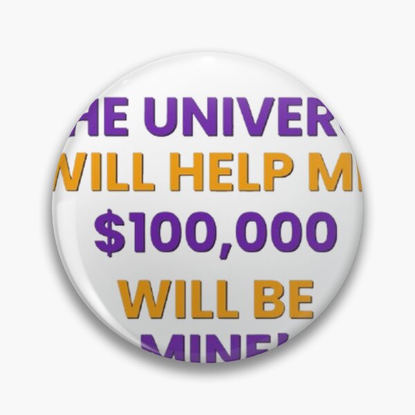 Item preview, The Universe Will Help Me 100000 Will Be Mine Manifestation T-Shirt designed and sold by POTOTSKA.