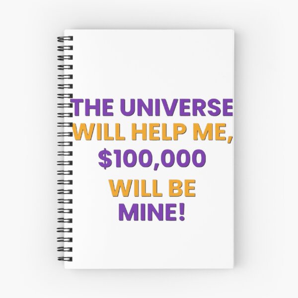 Item preview, The Universe Will Help Me 100000 Will Be Mine Manifestation T-Shirt designed and sold by POTOTSKA.