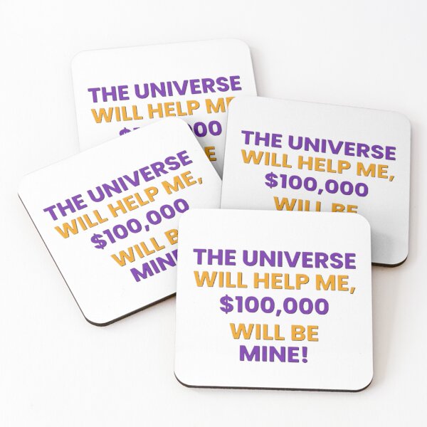 Item preview, The Universe Will Help Me 100000 Will Be Mine Manifestation T-Shirt designed and sold by POTOTSKA.