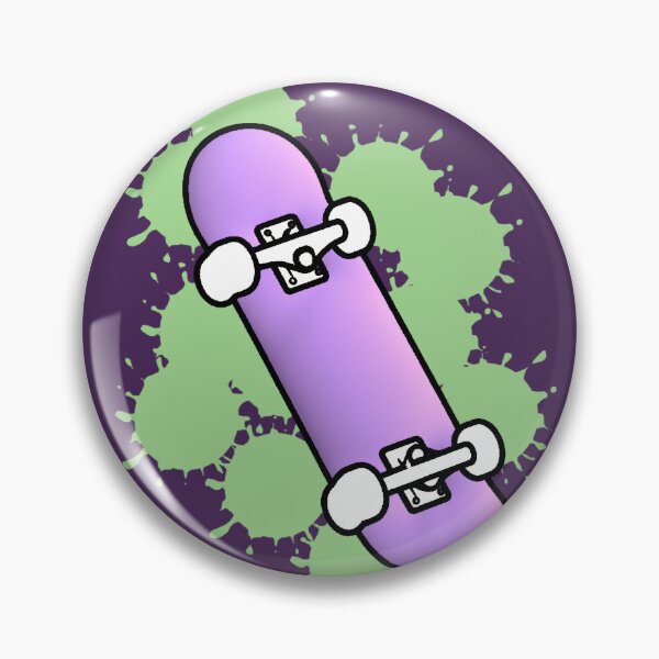 Item preview, Kawaii Skateboard Purple Gradient Neon Green Splashes designed and sold by AstronautMerch.
