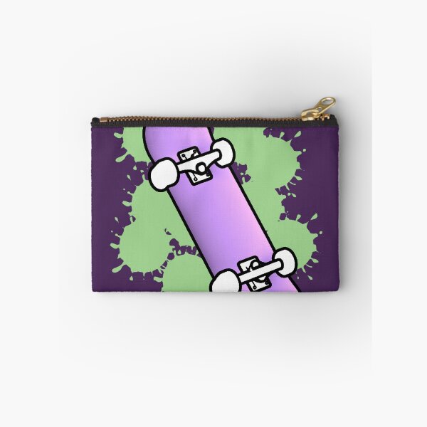 Item preview, Kawaii Skateboard Purple Gradient Neon Green Splashes designed and sold by AstronautMerch.