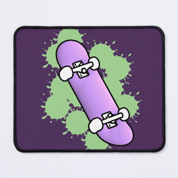 Item preview, Kawaii Skateboard Purple Gradient Neon Green Splashes designed and sold by AstronautMerch.