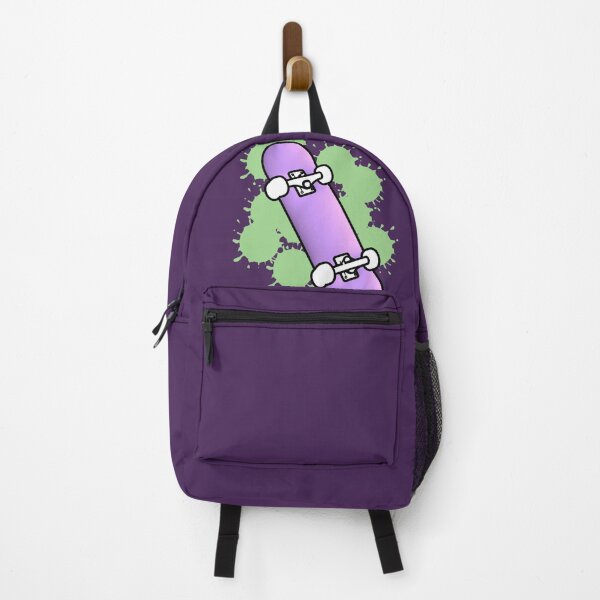 Item preview, Kawaii Skateboard Purple Gradient Neon Green Splashes designed and sold by AstronautMerch.