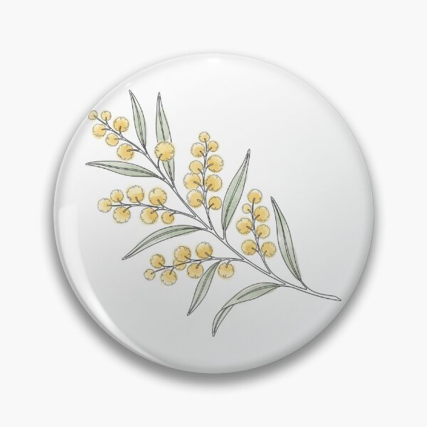 Item preview, Minimalist Yellow Wattle Botanical Line Art designed and sold by DuckOddity.