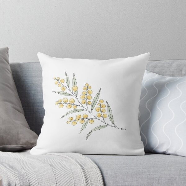 Item preview, Minimalist Yellow Wattle Botanical Line Art designed and sold by DuckOddity.