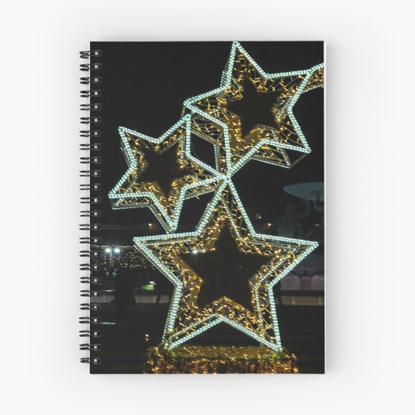 Item preview, Festive Illuminated Star Decoration With Warm LED Lights at Night Holiday Display Scene designed and sold by Nmallia.