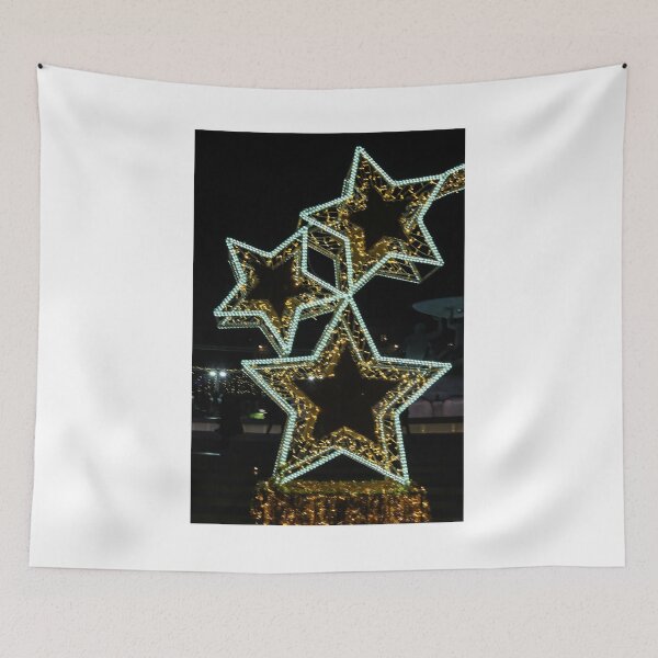 Item preview, Festive Illuminated Star Decoration With Warm LED Lights at Night Holiday Display Scene designed and sold by Nmallia.