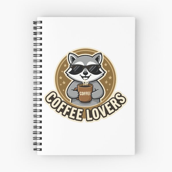 Item preview, Coffee Lovers Cool Raccoon Vector designed and sold by FlatInkStudio.