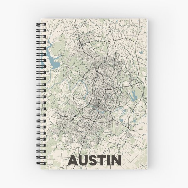 Artikelvorschau, Karte von Austin entworfen und verkauft von MapsNerd.