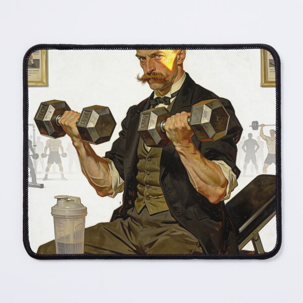 Item preview, Nietzsche Gym God Is Dead But Gains Are Eternal - Funny Philosophy designed and sold by HistoricHumor.