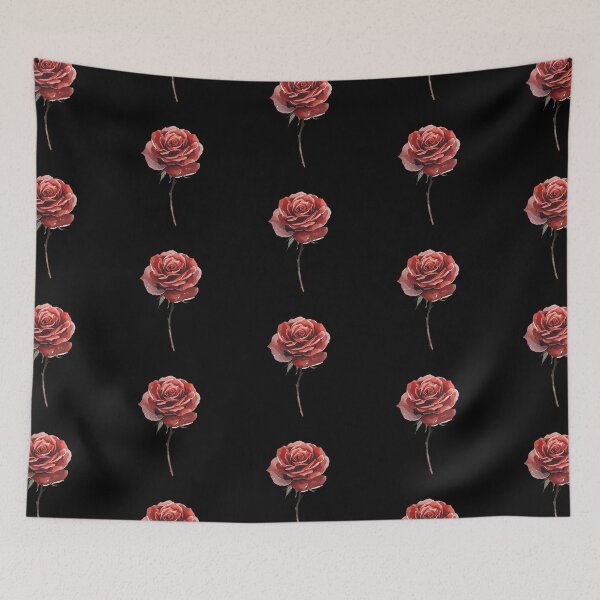 Item preview, Red rose watercolor designed and sold by uunaa.