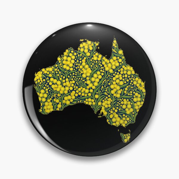 Item preview, Golden Yellow Wattle Australia Map Pride Graphic designed and sold by DuckOddity.