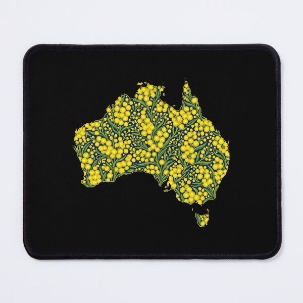 Item preview, Golden Yellow Wattle Australia Map Pride Graphic designed and sold by DuckOddity.