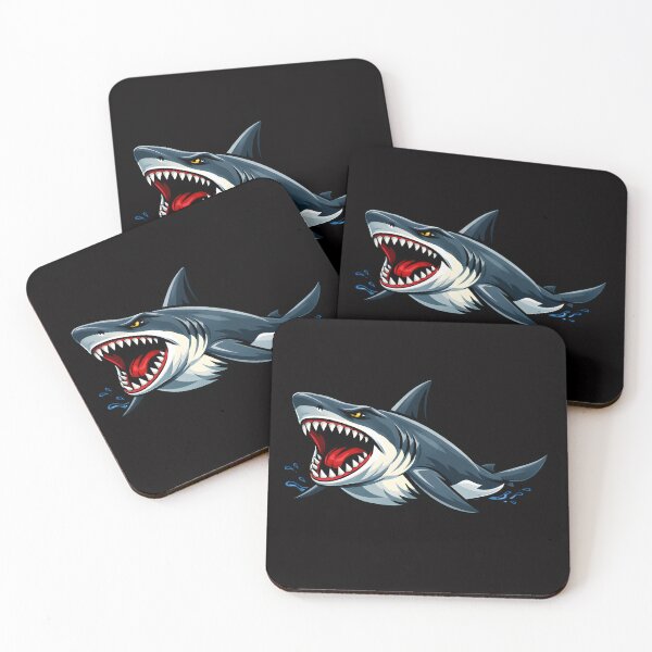 Item preview, Roaring Great White Shark – Fierce Marine Predator Illustration designed and sold by ROARSOME DESiGNS.