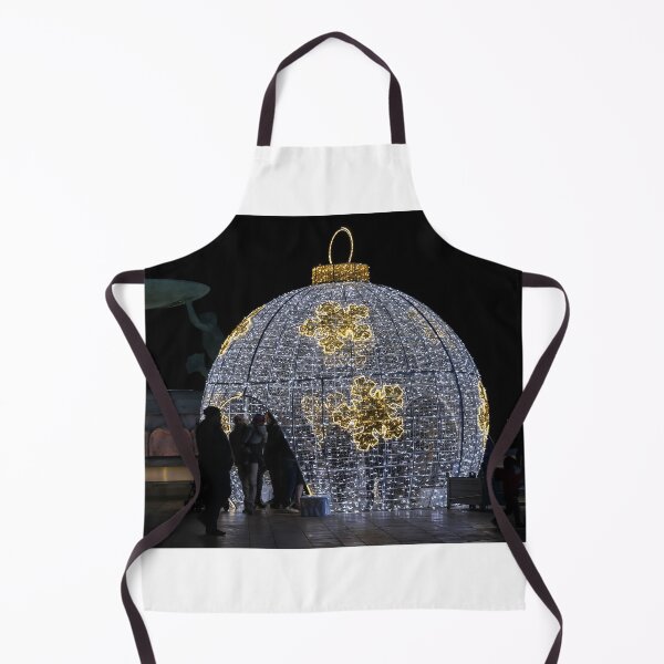 Item preview, Family Enjoying Giant Illuminated Christmas Ornament Decoration With Holiday Lights At Night designed and sold by Nmallia.