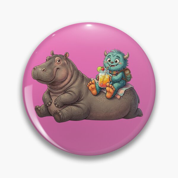 Item preview, Cute Hippo and Little Monster Summer Adventure designed and sold by mikemuchu.