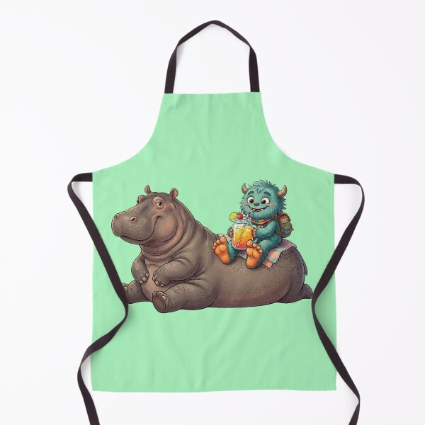 Item preview, Cute Hippo and Little Monster Summer Adventure designed and sold by mikemuchu.