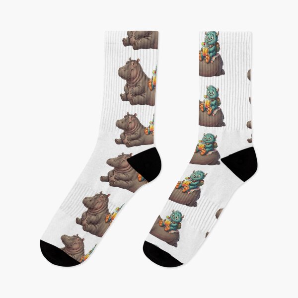 Item preview, Cute Hippo and Little Monster Summer Adventure designed and sold by mikemuchu.