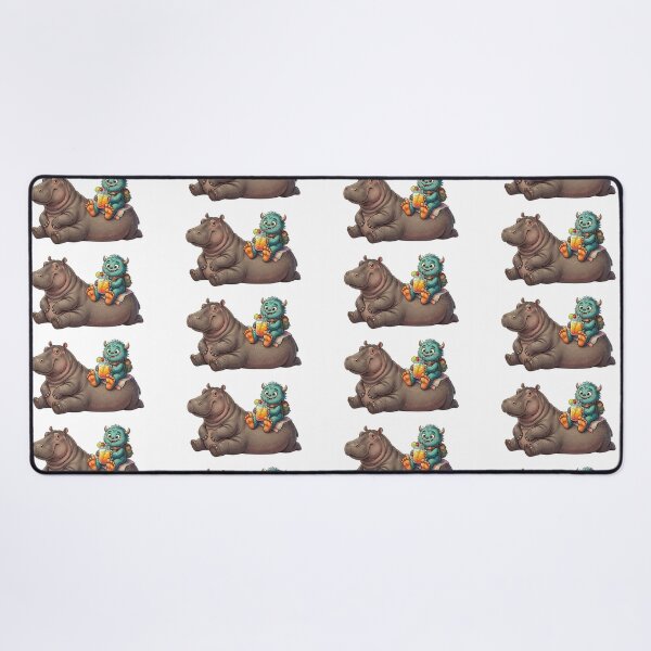 Item preview, Cute Hippo and Little Monster Summer Adventure designed and sold by mikemuchu.