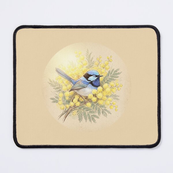 Item preview, Cozy Yellow Wattle Blossom Bird Pencil Sketch designed and sold by DuckOddity.
