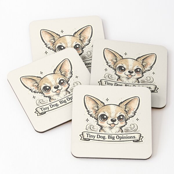 Item preview, Tiny Dog Big Opinions – Funny Chihuahua Lover Cute Dog Design designed and sold by Safe Haven Pets.