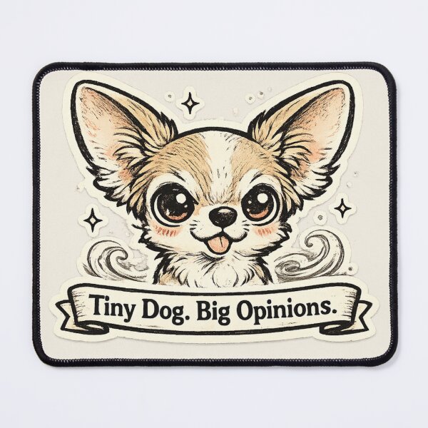 Item preview, Tiny Dog Big Opinions – Funny Chihuahua Lover Cute Dog Design designed and sold by Safe Haven Pets.
