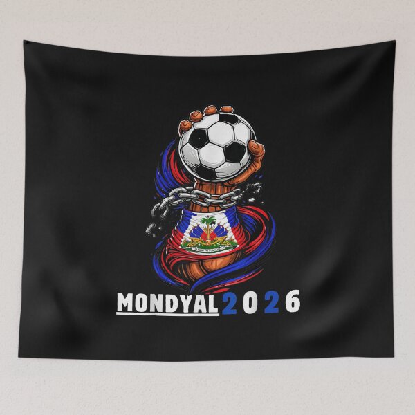 Item preview, Haiti Mondyal 2026 Soccer Support Patriotic Fan Design designed and sold by BlitCrankMath.