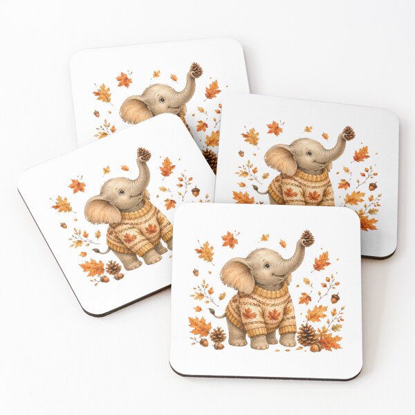 Item preview, Cute Elephant Sweater Weather Autumn Pinecone Aesthetic designed and sold by AQUILAKREO.