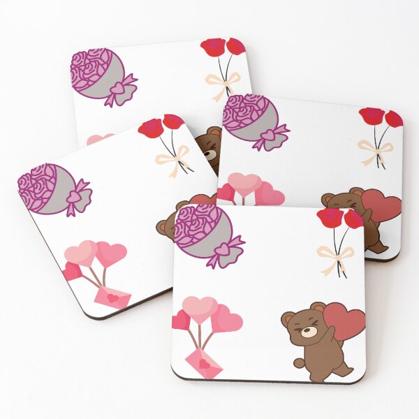Item preview, Cute pink heart love Sticker Pack | Romantic Coquette Pink Heart Bouquet and Love Letter Sticker Sheet sticker pack designed and sold by Art IN Pack.