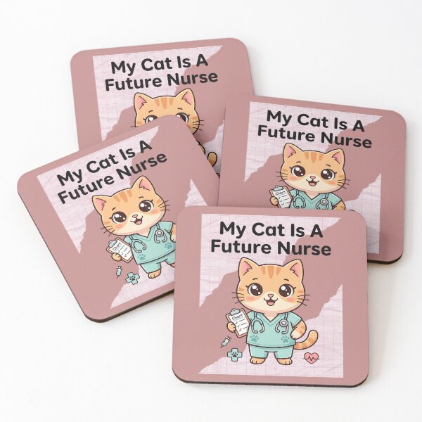 Item preview, My Cat Is A Future Nurse Cute Cat Lover Nursing Student Gift Funny Inspirational Quote Future RN Veterinary Humor Design designed and sold by Im-Ara.