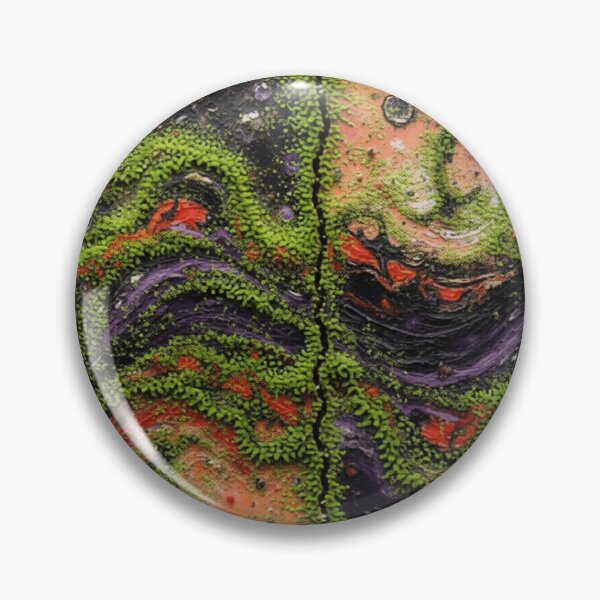 Item preview, cosmic waves round moss algae colorful geometric abstract designed and sold by SmashingDeals.