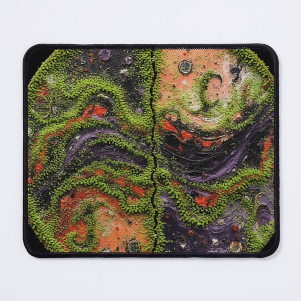 Item preview, cosmic waves round moss algae colorful geometric abstract designed and sold by SmashingDeals.