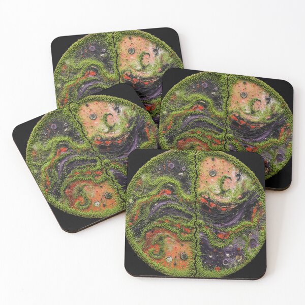 Item preview, cosmic waves round moss algae colorful geometric abstract designed and sold by SmashingDeals.